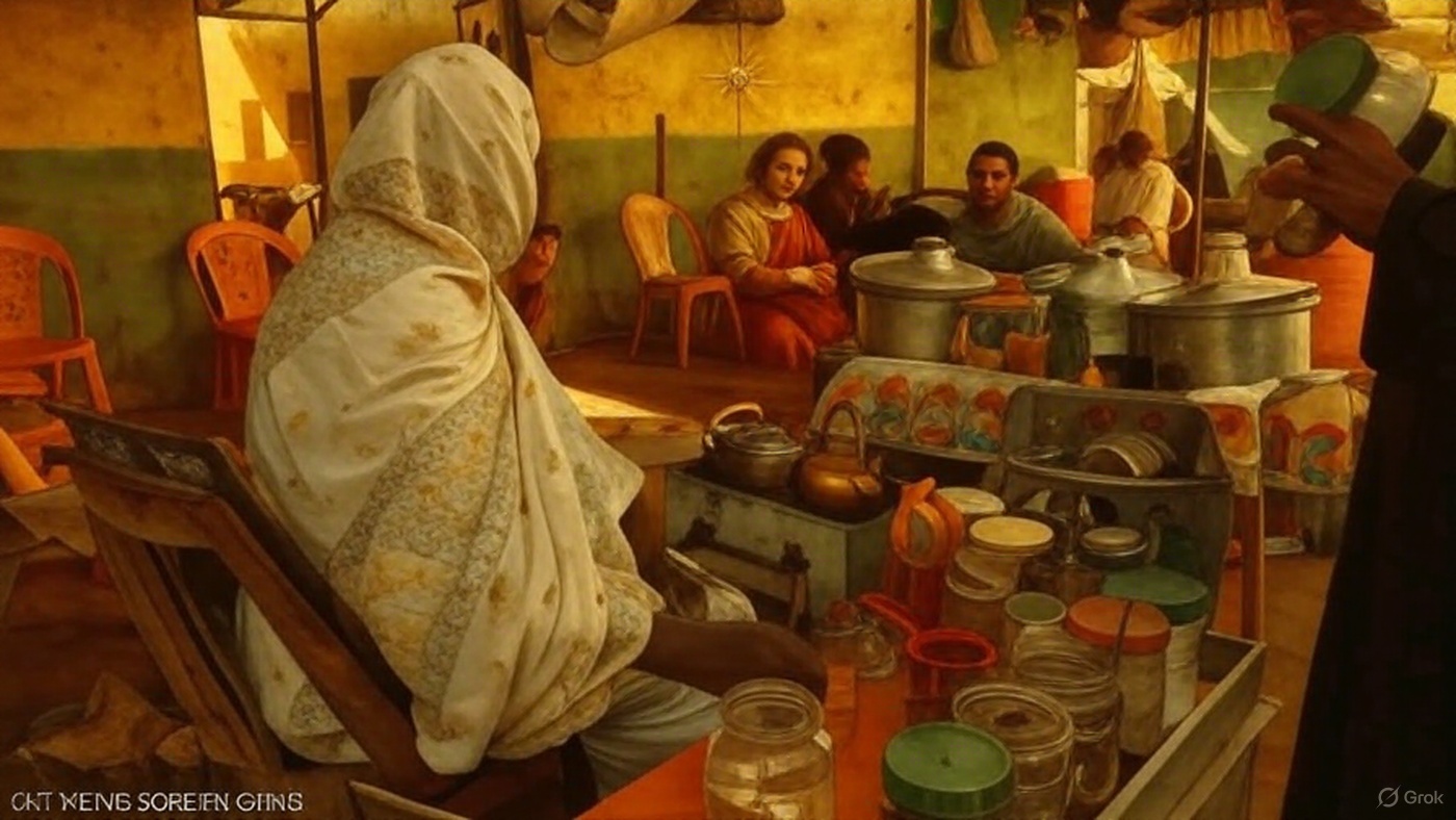 بائعة شاي – تُصلب أكثر من مرة
